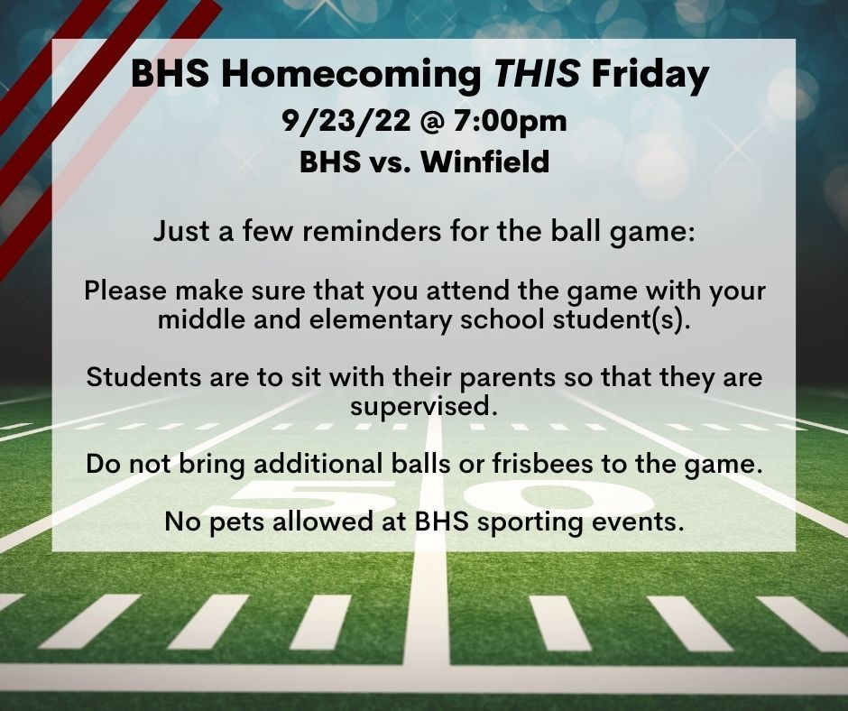 BHS Homecoming Reminders