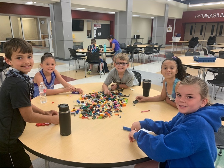 students with legos