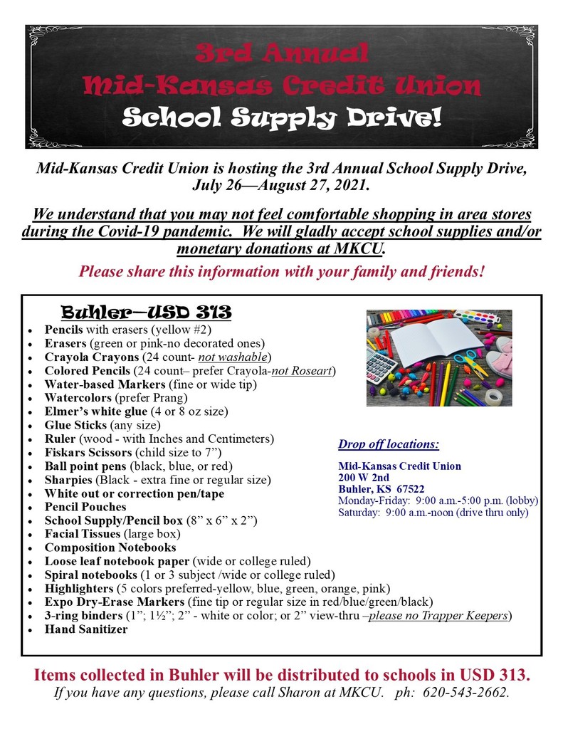 school supply flyer