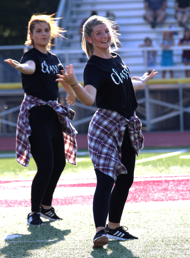 Dancing in the Classy Cru is Lexi Brandt, jr. The Classy Cru dance team performs before the game tonight. 