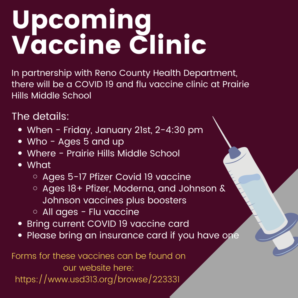 Upcoming vaccine clinic